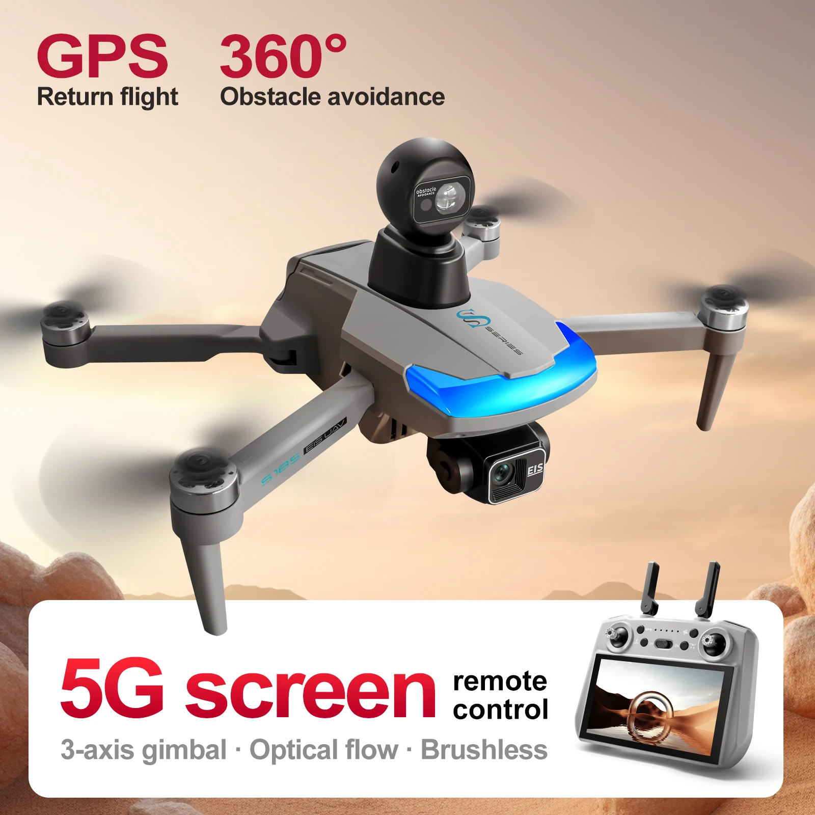 Drone Multispectral - S185 Drone Profesional 2.7K HD Kamera