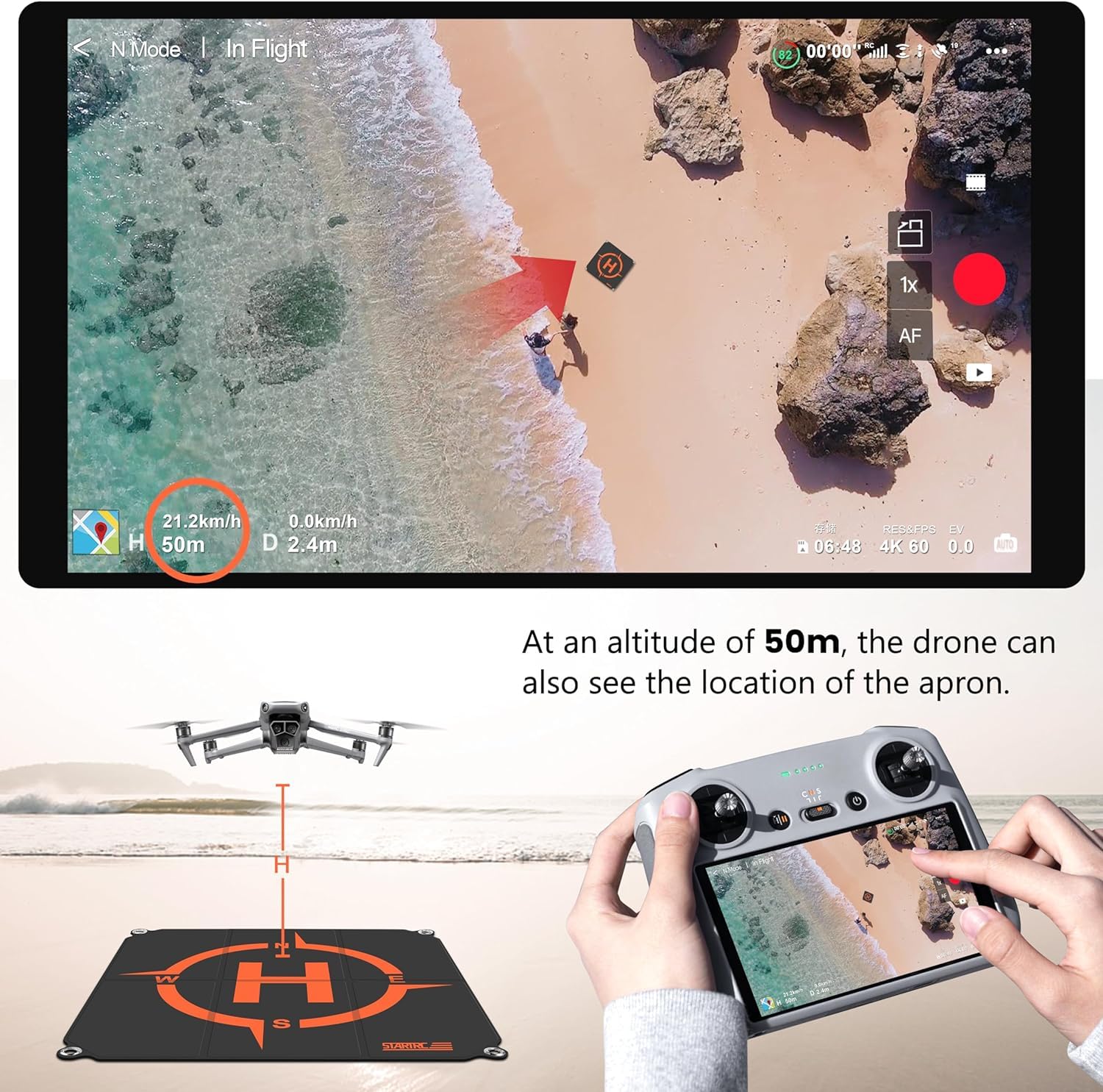 STARTRC Drone Landing Pad, Pla - Dji Drone Mini 3 ulasan dan harga