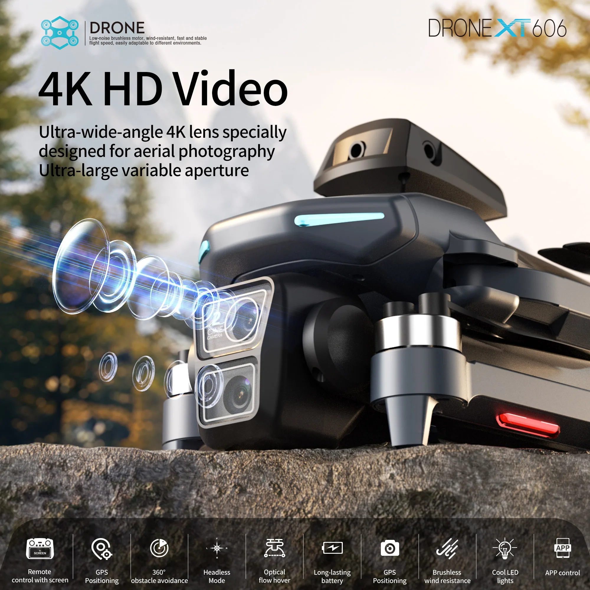 Drone GPS XT606 MAX Asli 4k Pr - Drone Multispectral ulasan dan harga