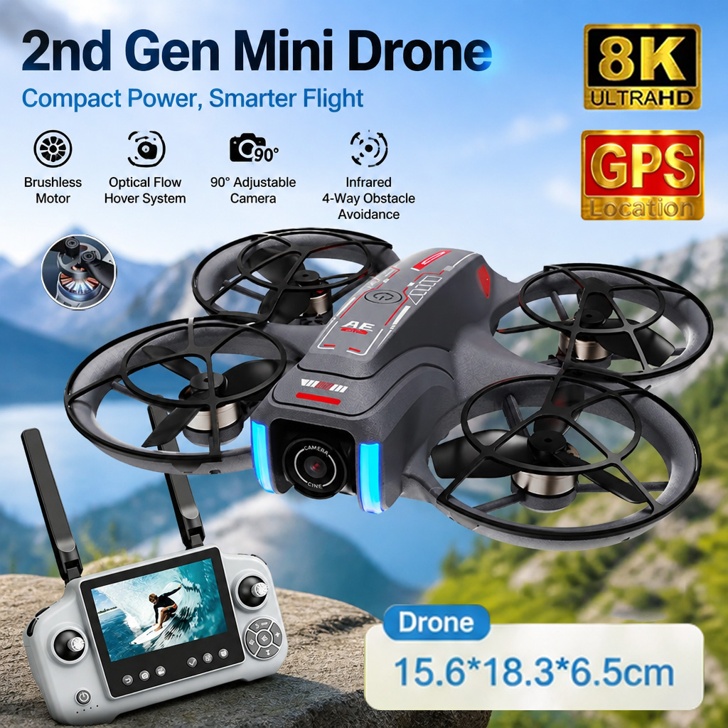 Drone Mini AE21 Mainan 8K HD K - Drone Multispectral ulasan dan harga